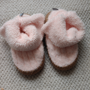 外贸加厚粉色麻花纹地板袜加厚底羊羔绒的保暖舒服记忆棉底