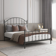 床简约现代欧式铁艺，床双人卧室阁楼，复式二楼铁床单人铁架床1.5米