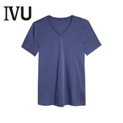 安莉芳旗下IVU男士商务纯棉舒适打底衣V领短袖上衣UD0111