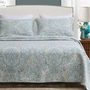 欧式a复古全棉绗缝，床盖加棉三件套床单被单多功能床罩防尘纤