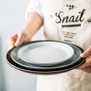 亿嘉餐具盘子菜盘套装陶瓷餐盘家用北欧牛排盘西餐沙拉盘碟子骨碟