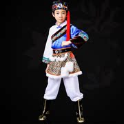 新儿童演出服装少儿少数民族舞台服蒙古族藏族赫哲族男童表演服饰