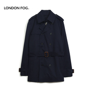 伦敦雾男士风衣英伦风硬朗棉质，双排扣翻领，中款休闲外套上衣男