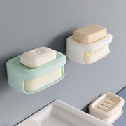 免打孔壁挂式肥皂盒家用卫生间沥水盒香皂，盒带海绵双用浴室肥皂r