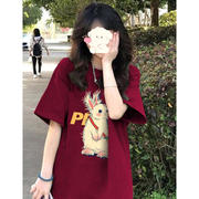 防棉短袖t恤女2024夏季宽松设计感小众独特别致洋气减龄上衣