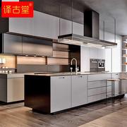 深圳橱柜定制不锈钢德赛斯岩板开放式整体厨房现代极简全屋定