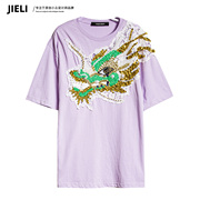 JIE LI/街力美式穿搭短袖t恤女夏季设计感小众半袖上衣T3231
