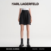 karllagerfeld卡尔拉格，斐2023夏季宽松西装短裤配腰带老佛爷