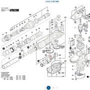 博世BOSCH电动工具大型五坑手持电镐GSH11VC配件圆盘