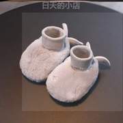 保暖鞋袜鞋?软鞋冬季婴儿，鞋棉鞋室内儿童新生儿女宝宝加绒毛毛男