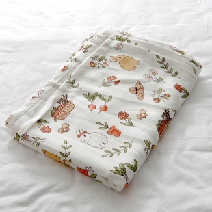 婴幼儿盖毯竹纤维毛巾被夏季凉感毯儿童空调被子单人薄毯子冷感毯