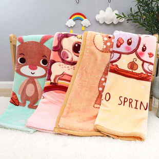 小毛毯午睡儿童卡通毛毯子(毛毯子，)珊瑚绒，毛毯盖被学生宿舍单人空调毯
