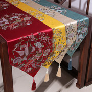 中式家具饰品桌旗中式黄色红色桌旗米色33*210cm