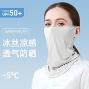 防晒护颈一体遮阳面罩，男女户外夏季开车骑车防紫外线冰丝透气口罩