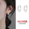 925纯银花朵耳环，女甜美气质山茶花，耳扣小众耳圈2024耳饰