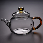 玻璃茶壶耐高温功夫茶具小号，过滤可烧煮茶透明家用简约加厚泡茶器