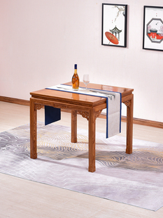 花梨木八仙桌红木餐桌正方形中式实木四方桌棋牌桌仿古餐桌椅组合