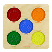 颜色体验学习板德国贝思德幼儿园园儿童木质颜色认知板启发性玩具