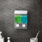 创意挂壁式手动双头皂，液器500毫升卫生间酒店洗手液机透明皂液器
