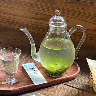 家用新中式茶壶耐热玻璃花茶壶，水果茶壶复古仿宋壶泡茶茶具套装