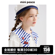 Hello Kittyminipeace太平鸟童装女童翻领T恤儿童短袖夏奥莱