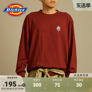 Dickies 春夏长袖印花T恤工装休闲风男女情侣同款宽松内搭