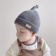 婴儿帽毛线帽秋冬季宝宝帽子，冬款男宝套头帽女宝针织帽小孩护耳帽