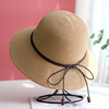 春夏季海边沙滩遮阳草帽，女防晒百搭渔夫，帽子清新大檐太阳帽可折叠