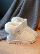 儿童雪地靴冬季加绒加厚女童靴子，中大童防滑防水女孩宝宝东北棉鞋