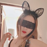 蕾丝眼罩面纱韩国可爱蕾丝猫耳z朵发箍女网红洗脸压发头箍性感兔