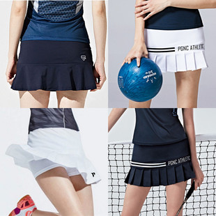韩国羽毛球服女粉红色短裤网球乒乓球，跑步运动白短裙(白短裙)速干