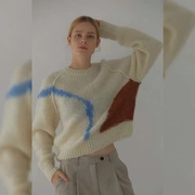 软绵绵~23春季韩国设计师品牌 羊驼+马海毛 毛衣