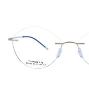 超轻3.1克上海配眼镜近视镜实体店纯钛经典无框眼镜架女男防蓝光