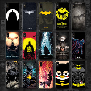 蝙蝠侠适用于苹果iphone11pro手机壳8p卡通，xsmax全包12磨砂硅胶软