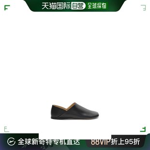 欧洲直邮LOEWE黑色徽标羊皮平底鞋