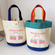 凯旋者手提袋饭盒袋帆布，手拎便当包帆布袋女包，小包印刷logo定制