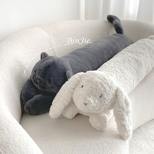 长条抱枕女生睡觉猫咪玩偶可爱兔子，毛绒玩具公仔，床上夹腿拆洗娃娃