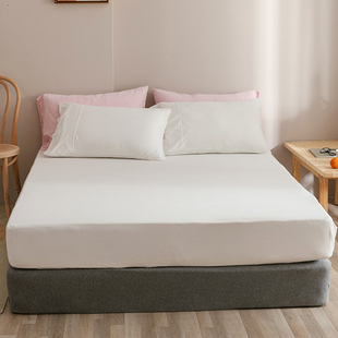 天竺棉床笠单件纯棉1.5米针织1.8m床套1.2白色全棉床罩床垫保护罩