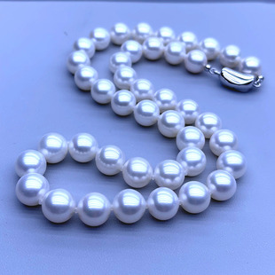 点醉珍珠 华丽 10-11mm正圆白色淡水珍珠项链 高品质送妈妈女