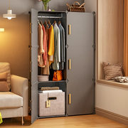 衣柜家用卧室简易组装柜子出租房用布置物架，经济型结实耐用小衣橱