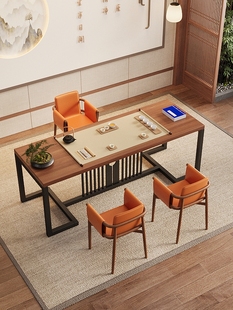意式极简马鞍皮实木餐椅，设计师白蜡木实木茶，桌椅高档咖啡厅洽谈椅