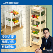 汉世刘家厨房置物架落地多层蔬菜架子，玩具收纳架厨房菜篮子储物架