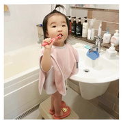 minnow韩国儿童洗脸巾刷牙毛巾，防水宝宝防脏衣，围兜方便穿脱可刺绣