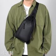 男士PU胸包韩国时尚单肩包大容量背包防泼水胸包印logo一件代