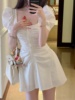 3.4胸口提高的版本2.0公主袖茶歇法式初恋连衣裙仙女小礼裙子