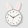 可爱兔子创意卡通静音装饰挂钟客厅幼儿园，儿童房卧室文艺简约钟表