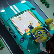 儿童赛车闯关大冒险益智玩具模拟方向盘，躲避汽车游戏机2-3岁4男孩