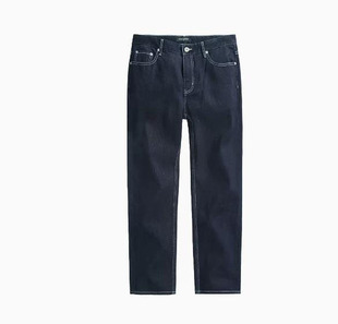 5b型~2023秋季男士，直筒舒适牛仔裤潮流，休闲深蓝色百搭长裤子