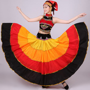 彝族火把节服装舞蹈衣服女套装民族风女装成人大摆裙传统开场舞