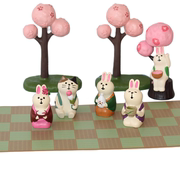 创意zakka日式杂货 三毛猫皇室兔子树脂工艺品 家居场景动物摆件